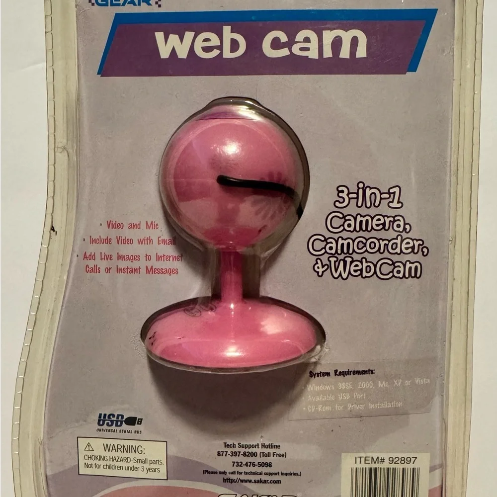 Cyber Gear WebCam 3-in-1 camera camcorder and WebCam Vintage Unopened